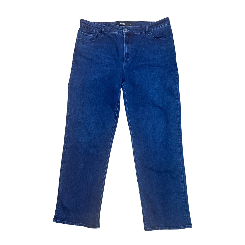 Hudson‎ Los Angeles Womens Straight Leg Jeans Dark Wash Blue Mid Rise Size 14